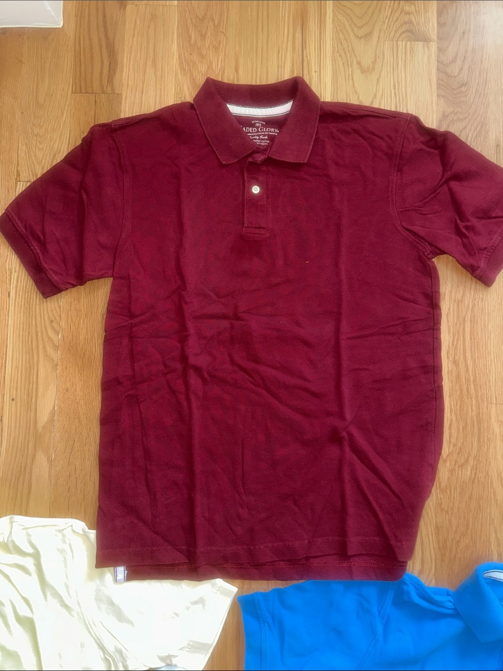 Polo Shirt - Maroon, Yellow & Blue - Bundle - Picture 4 of 5
